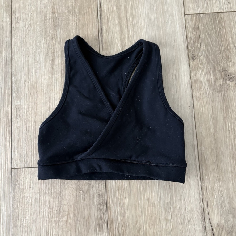 Lululemon Racerback Criss Cross Front Black Sports Bra No Padding‎ *Read Sizing*